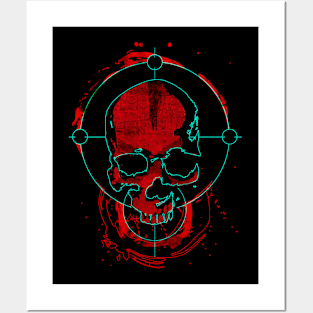 skull red Posters and Art